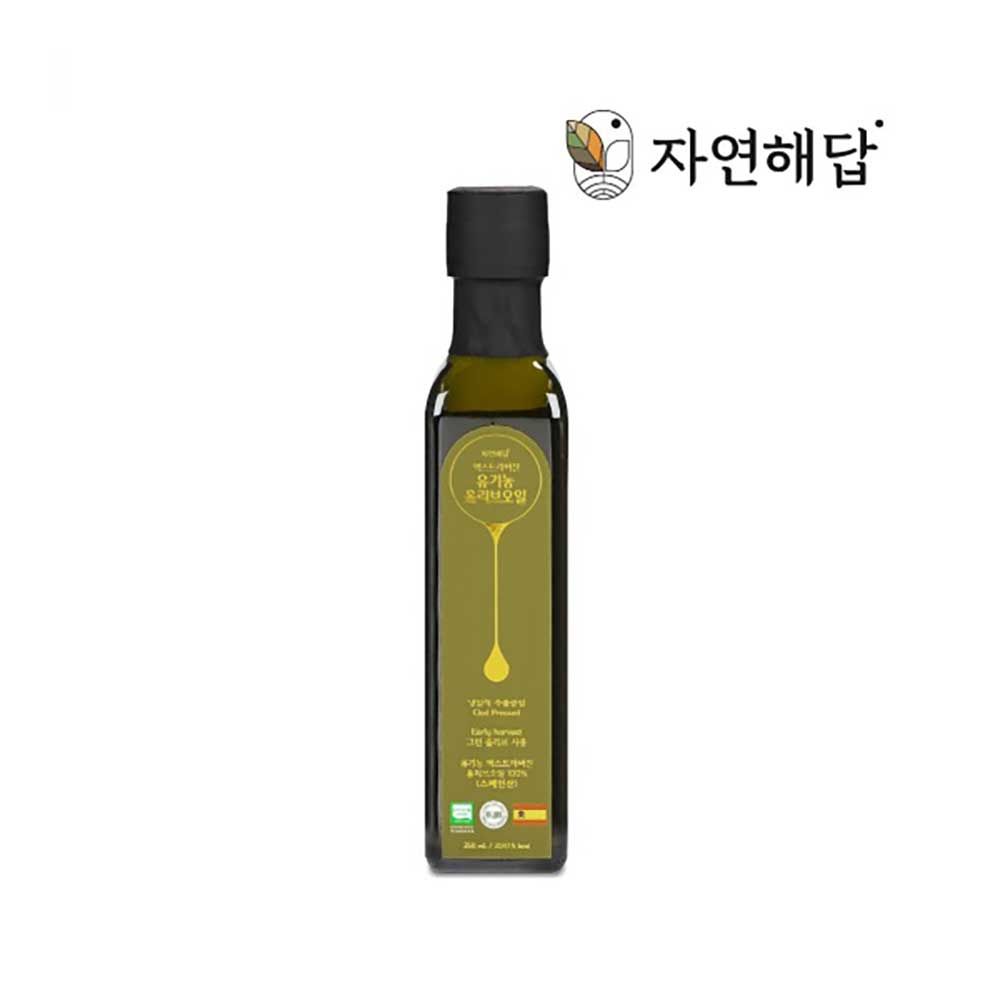 JAYEONHEADAB Golden Premium Cold Pressed Extra Virgin Organic Olive Oil 100% Picual 250ml _ Made in Korea